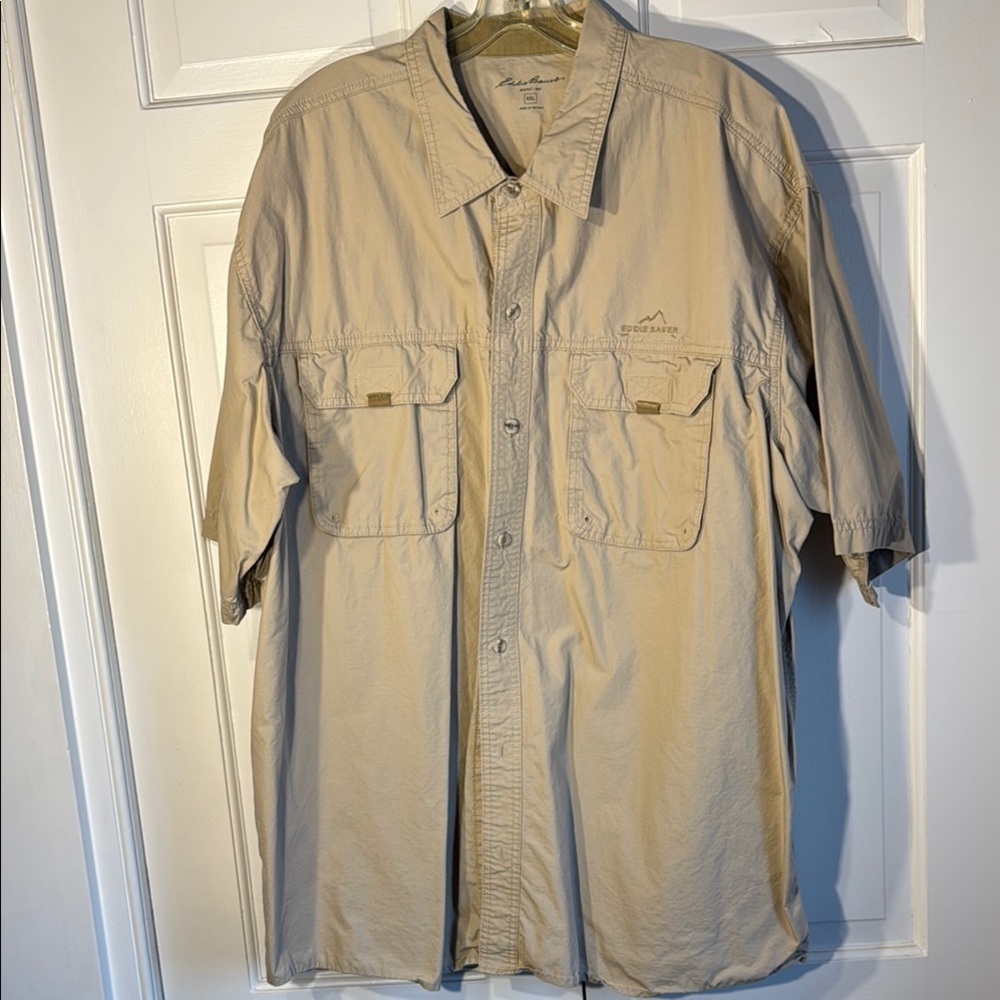 Eddie Bauer Tan Casual Button Down Shirt